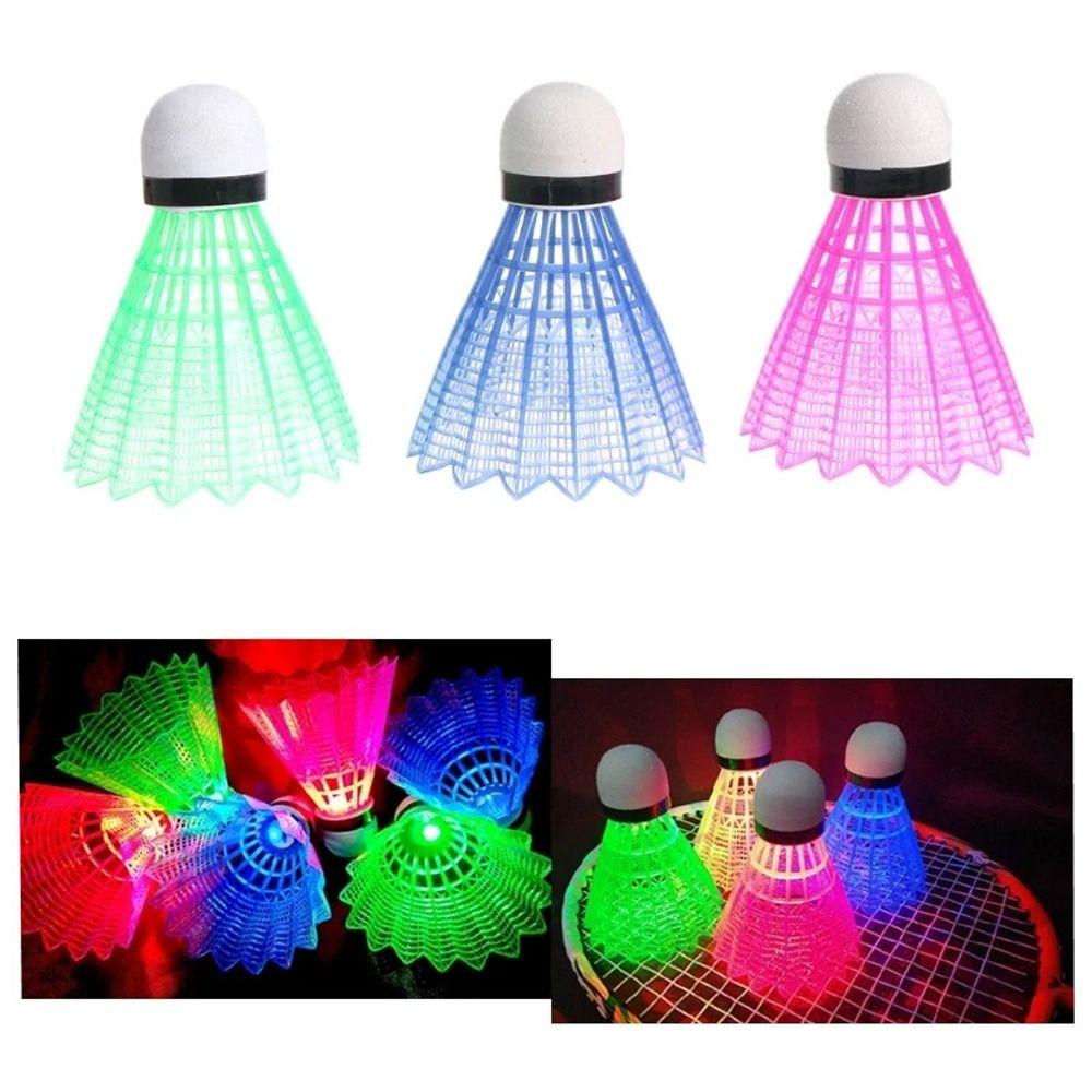 Glowing LED Badminton Light-up Lighting Shuttlecocks Training Luminous Badminton Balls  Dark Night