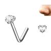 Love Zircon Nose Nail Nose Ring L-shaped Nose Earrings