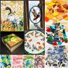 100g Clear Glass Mosaic Tiles Arts Multi Color Home Wall Decoration Mosaic Piece DIY Mosaic Making Stones for Craft Hobby