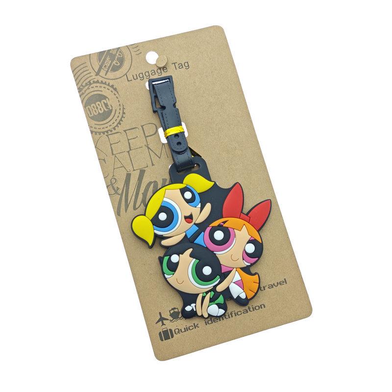 Милый мультяшный летающий полицейский из ПВХ-резины багажная бирка - Подвеска-идентификатор для чемодана в стиле аниме