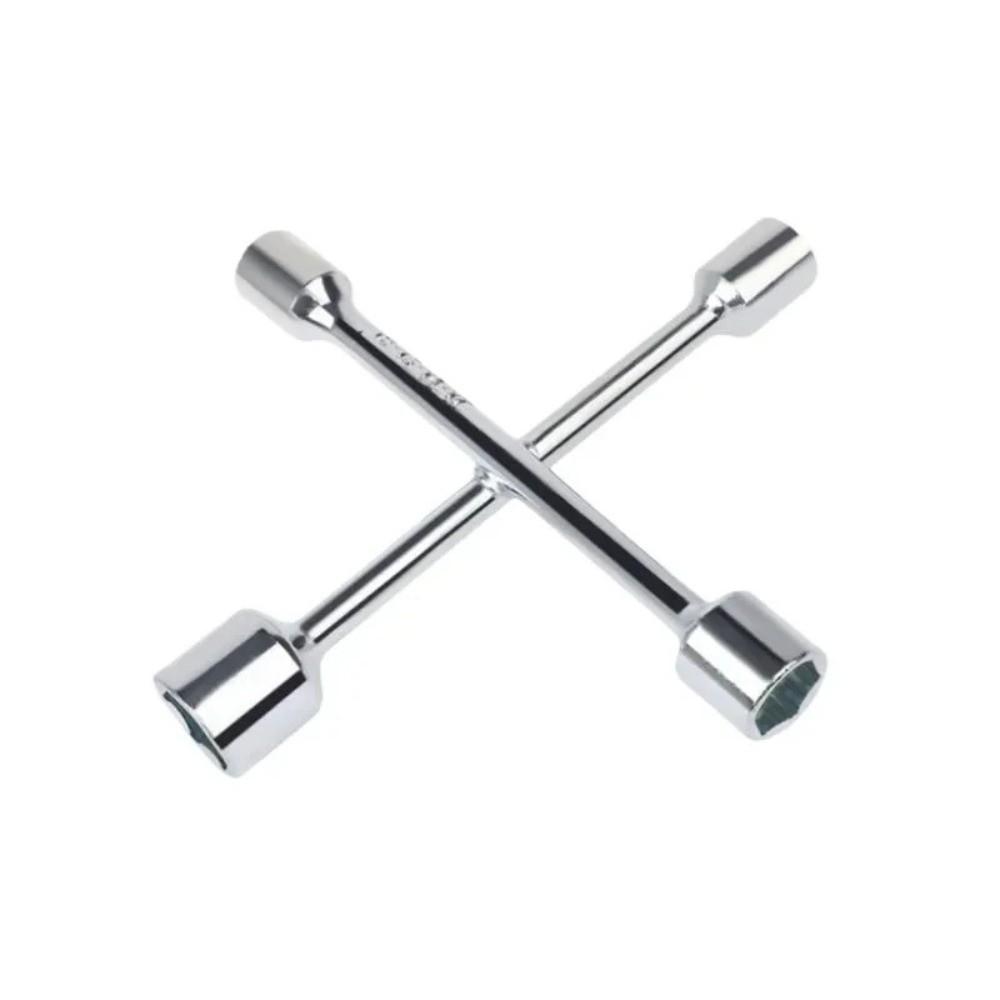Metal Tire Wrench Silver Socket Wrench Portable Cross Wrench Household Disassembly