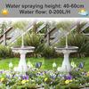 2W Solar Fountain with Glass Solar Panel Fountain Pump Kit Outdoor for Bird Bath Pond Garden Swimming Pool Fish Tank Aquarium