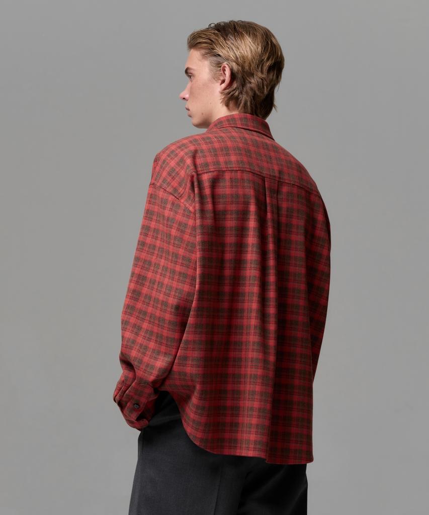 ERA Unisex Vintage Check Shirt - Red