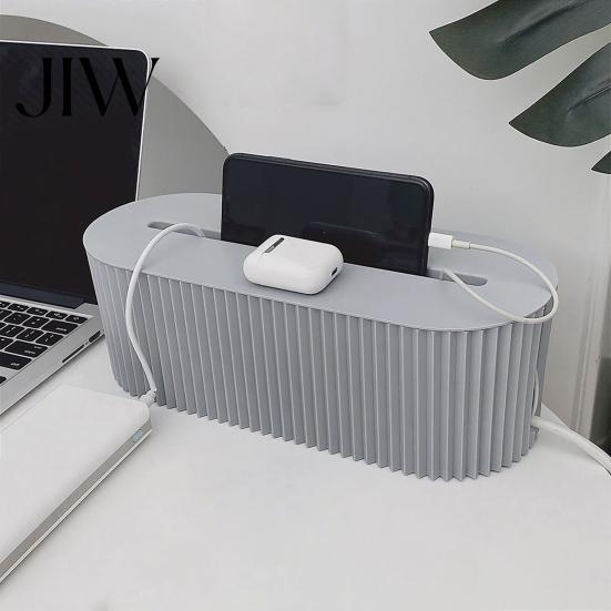Desktop Cable Organizer Management Box, with Cover, Power Strip And Electrical Cord Organizer, for Home Office Wire Concealer