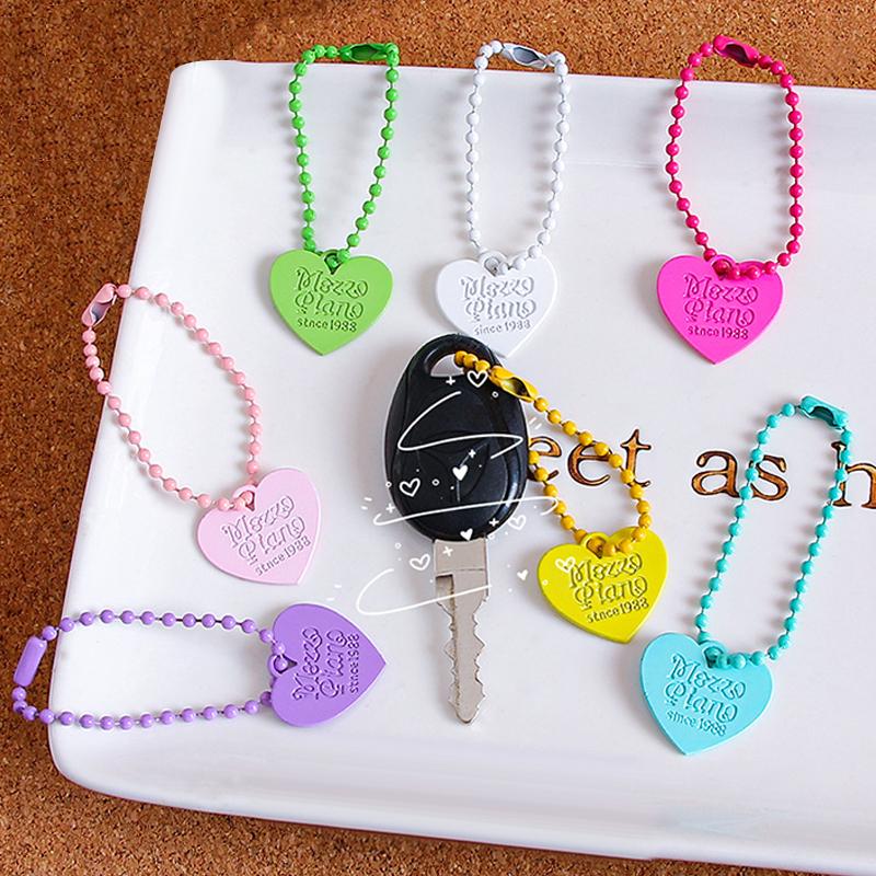 Прочный красочный брелок в форме сердца, креативный милый брелок в форме сердца, кавайный рюкзак, украшения, аксессуары, подарки