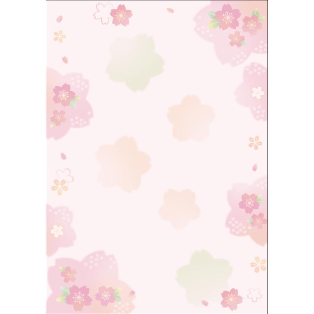 Sasagawa Inkjet Japanese Pattern Takajirushi A4 OA Colored Cherry 100 Paper, Paper, Wagokoro, Size, Compatible, Blossom, Sheets, 4-1930