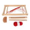 Kids Weaving Loom Easy Operation Hand Eye Coordination Durable Wood Weaving Loom Kit with Yarn Ball