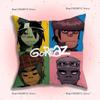 G-Gorillaz Rock Band Pillow Covers Cartoon Sofa Decorative Home Double-Sided Printing Short Plush Cute Cushion Cover