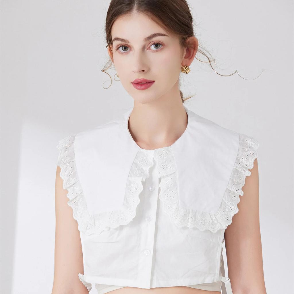 Vintage Lapel Fake Collar Female Detachable Shirt False Collar for Women Blouse Sweater Lapel Top Clothing Accessories