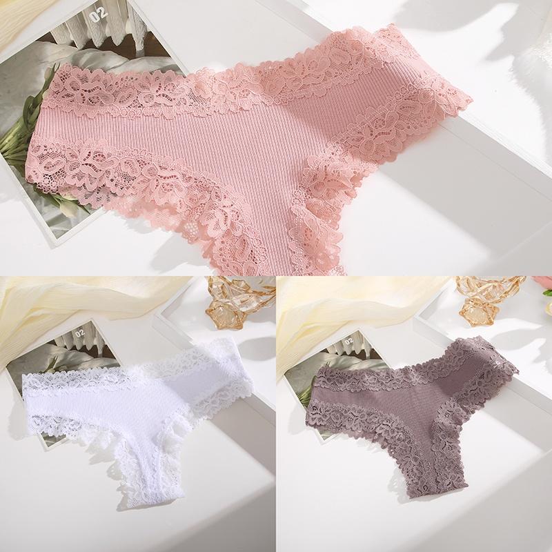 3 шт./компл. хлопковые трусы, женские удобные трусы, кружевное нижнее белье, женские мягкие трусы S-XL, женские трусики 2023
