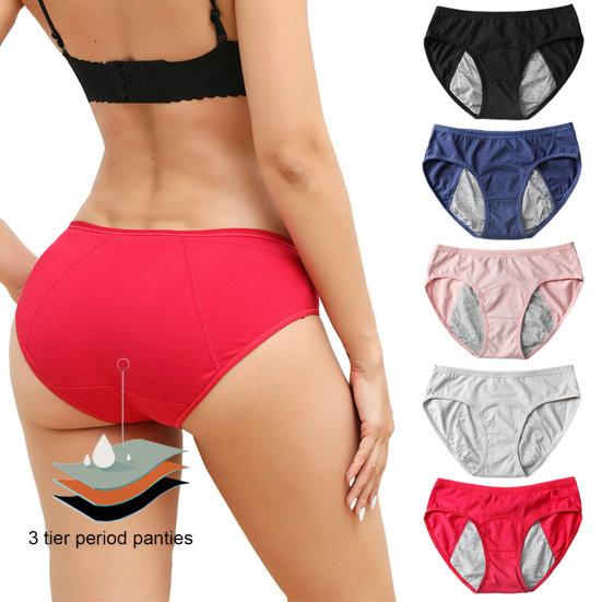 Женские менструальные трусики с низкой талией, противоскользящие, мягкие дышащие, антисептические, однотонные, эластичные, впитывающие влагу, женские трусы, менструальные трусы