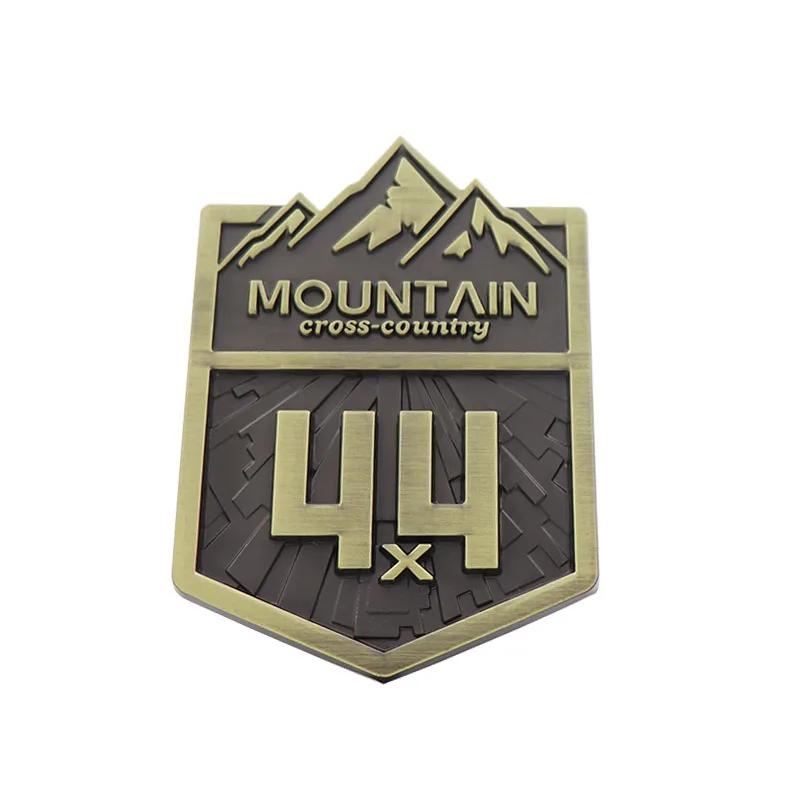 3D Metal 4X4 Mountain Cross Country Badge Auto 4WD Emblem Car Stickers For Car Styling Decals