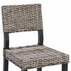 Dining Chair Set of 2 Kubu Rattan Washed Black