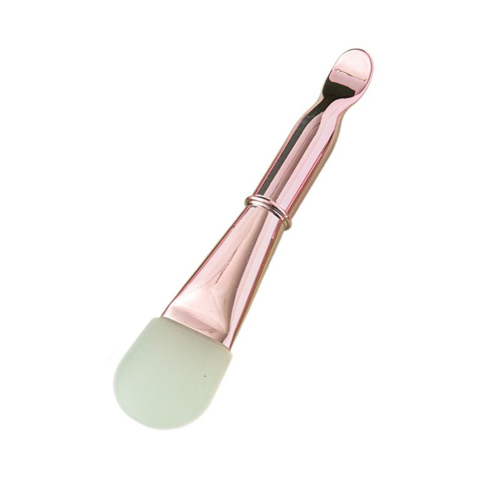 Soft Mask Brush Double Head Silicone Soft Bristle Brush Dual-use Electroplate Facial Mask Cleaning Brush Facial Beauty Tool