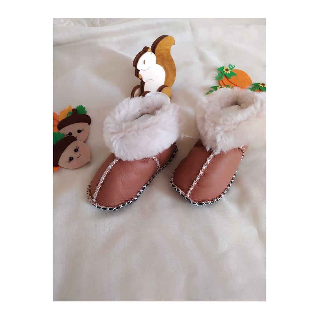 Детские пинетки из органической овечьей кожи, тапочки, детские сапоги, детская обувь