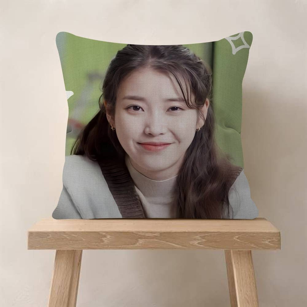 POP Корейская певица I-IU Наволочки Мультяшные Декоративные для Дивана Дома Двусторонняя Печать Короткий Плюш Милая Наволочка
