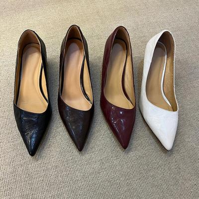 Модная женская обувь во французском стиле 2025 Осень Новые остроносые туфли на высоком каблуке Простые универсальные женские туфли Мэри Джейн Комфортная женская повседневная обувь