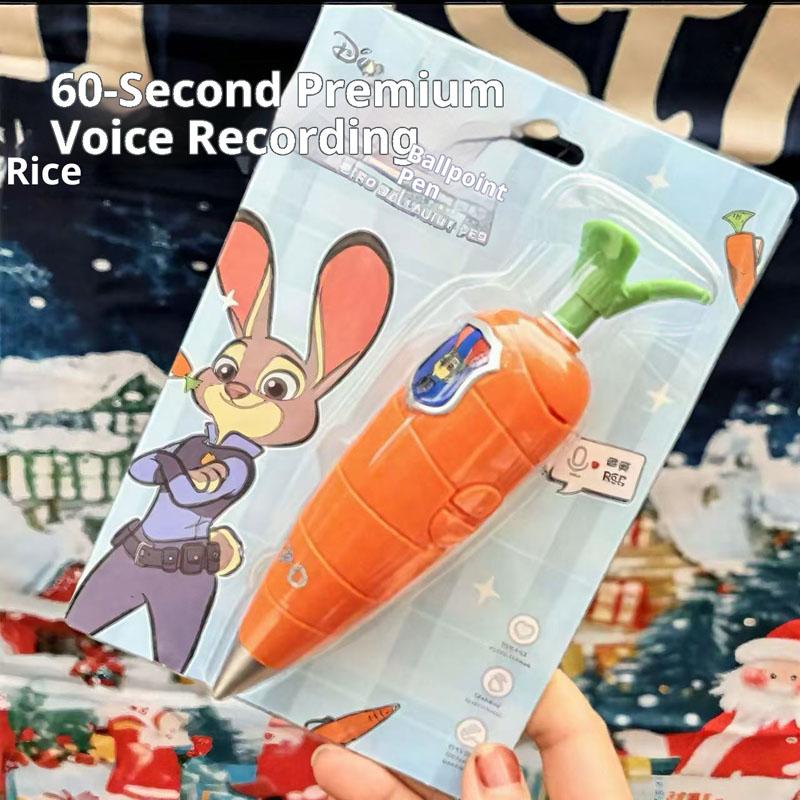 New Anime Character Crazy Animal Judy Same Treasure Carrot Pen Crazy Animal City Toy Gift Carrot Recording Pen