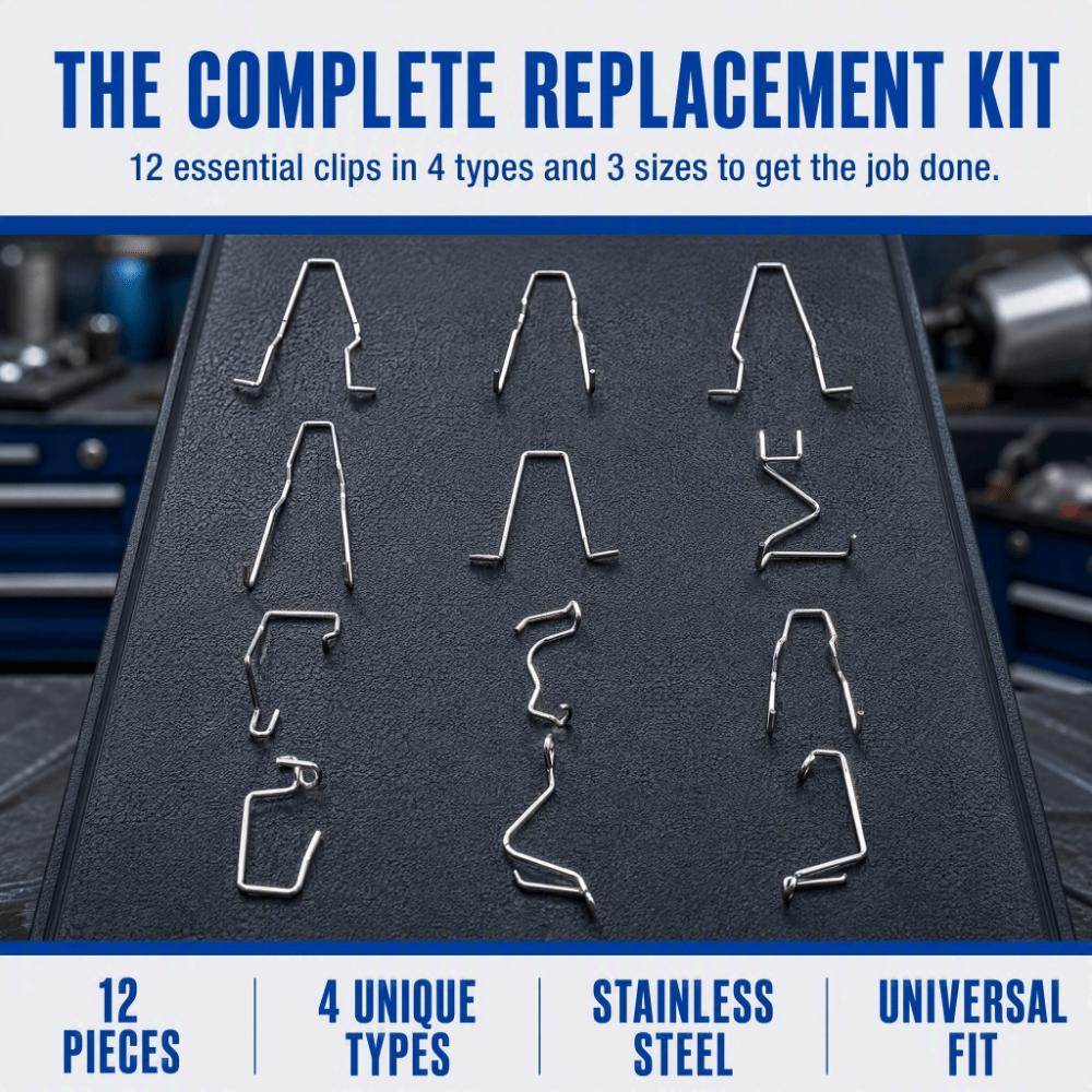 12Pcs Stainless Steel Bulb Retaining Spring Clips Bulb Holder Clips Car Headlight Replacement
