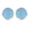 [R1940] - Silver Earrings 'Déesse Opale' Silver Blue (rhodium) - 9 Mm