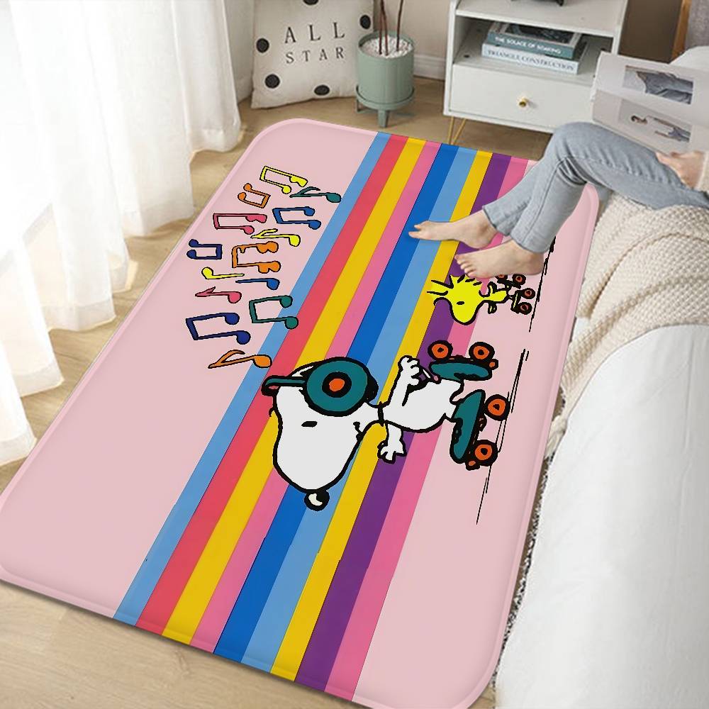 S-Snoopy Cartoon Floor Mat Retro Multiple Choice Living Room Kitchen Rug Non-Slip Modern Home Decor