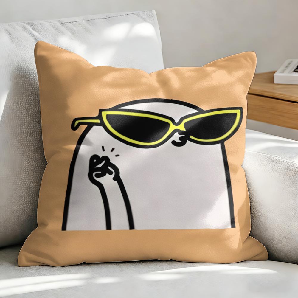 KKetnipz Cute Funny Cushion Cover Soft Plush Fabric DoubleSided Printed Sofa Cushion Cover for All Seasons Home Decor