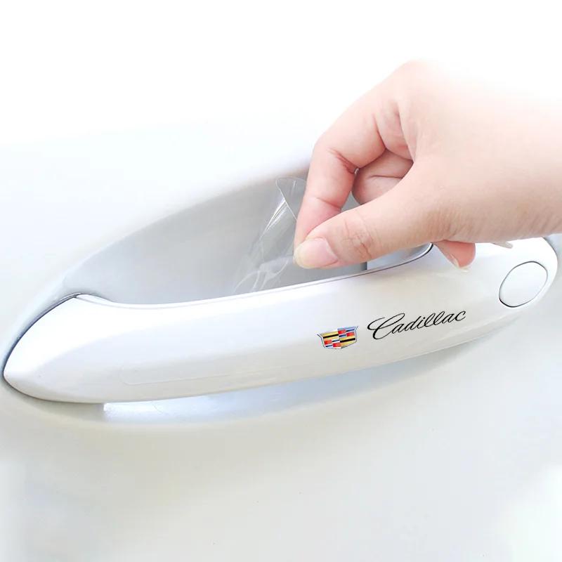 AABHW1 TPU Car Door Handle Protection Stickers for Cadillac Escalade CTS ATS SRX Deville BLS XT4 XT5 XT6 STS XTS SLR XLR CT4 CT5 CT6