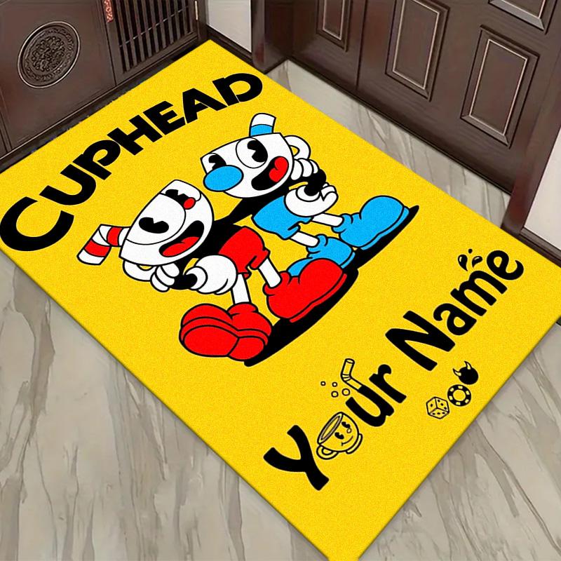 Name Custom Cuphead Game Carpet Rug for Living Room Bedroom Home Sofa Decoration,Kids play Non-slip Floor Mat