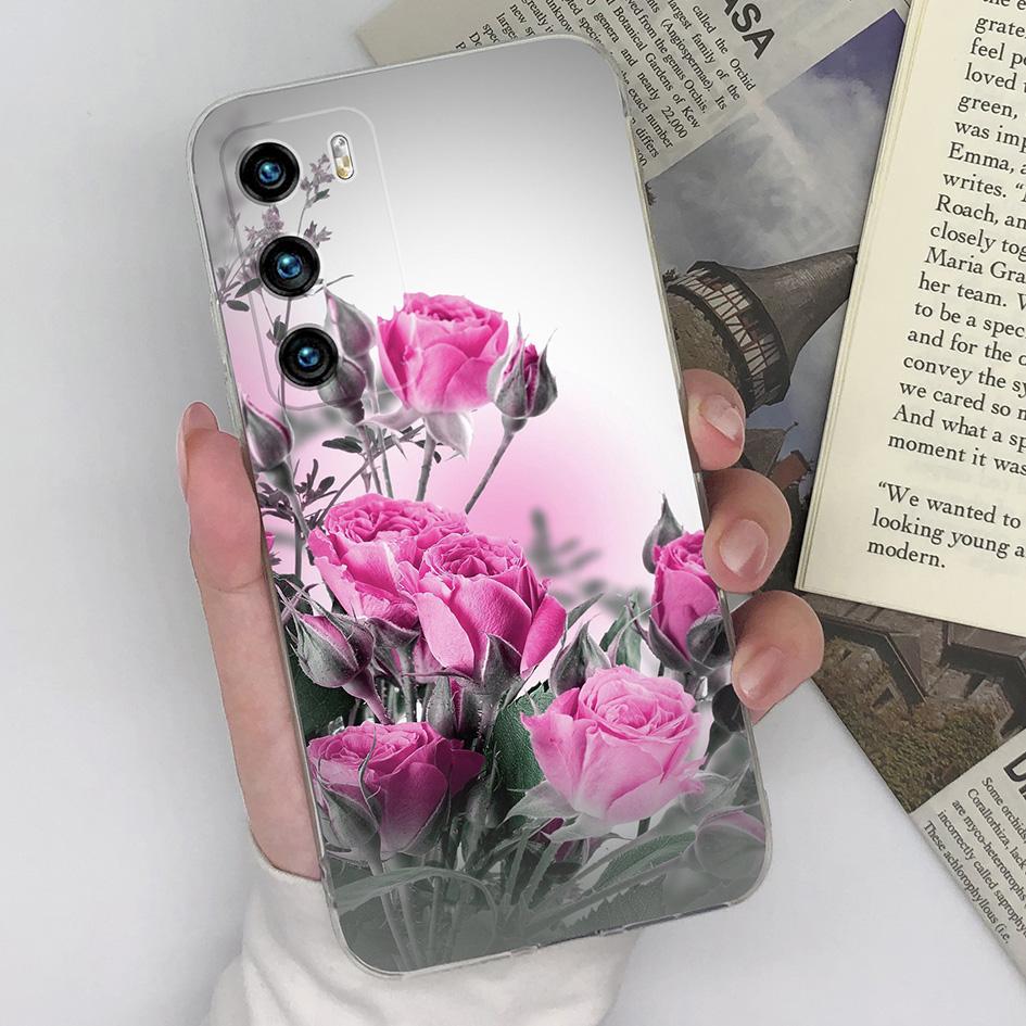 Чехол для Huawei P40 P20 P30 P10 Lite P Smart 2019 Y9s, чехол с бабочкой и цветком, матовый защитный прозрачный мягкий силиконовый чехол для Huawei, бампер, чехол