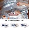 Shoe Storage Box Protect Ventilation Holes Design Transparent Space-saving Plastic Organizer Box for Home