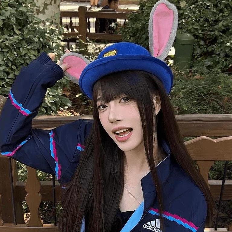 Шляпа Джуди, шляпа-котелок кролика, шляпа полицейского из «Зверополиса», шляпа Джуди, детский головной убор, повязка на голову для взрослых, шляпа