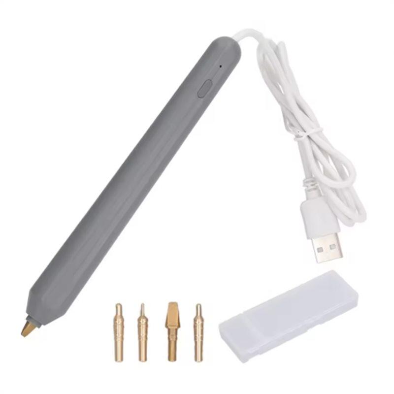 Металлические Наконечники Набор Ручек Foil Quill 4 Размера Питание от USB Сменные Наконечники Горячая Ковка Ручка Нагрев Для Активации Фольги