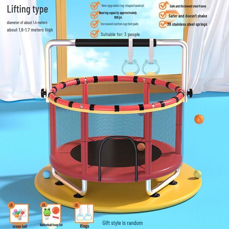 Indoor Kids Trampoline with Safety Net for Children and Toddlers