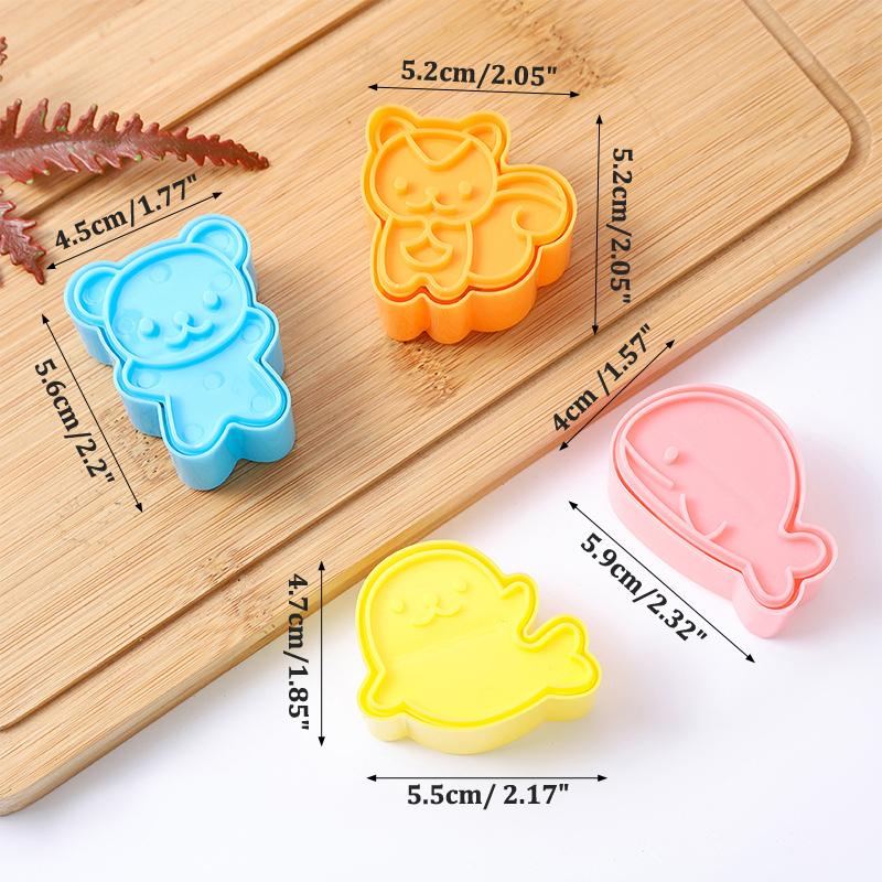 4 шт./набор милый маленький дельфин маленький тюлень белка медведь сэндвич печенье формочки резак печенье торт украшения формы инструменты