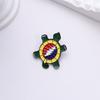 Eyecatching Turtle Cartoon Brooch Unique Alloy Pin For Rock Music Enthusiasts