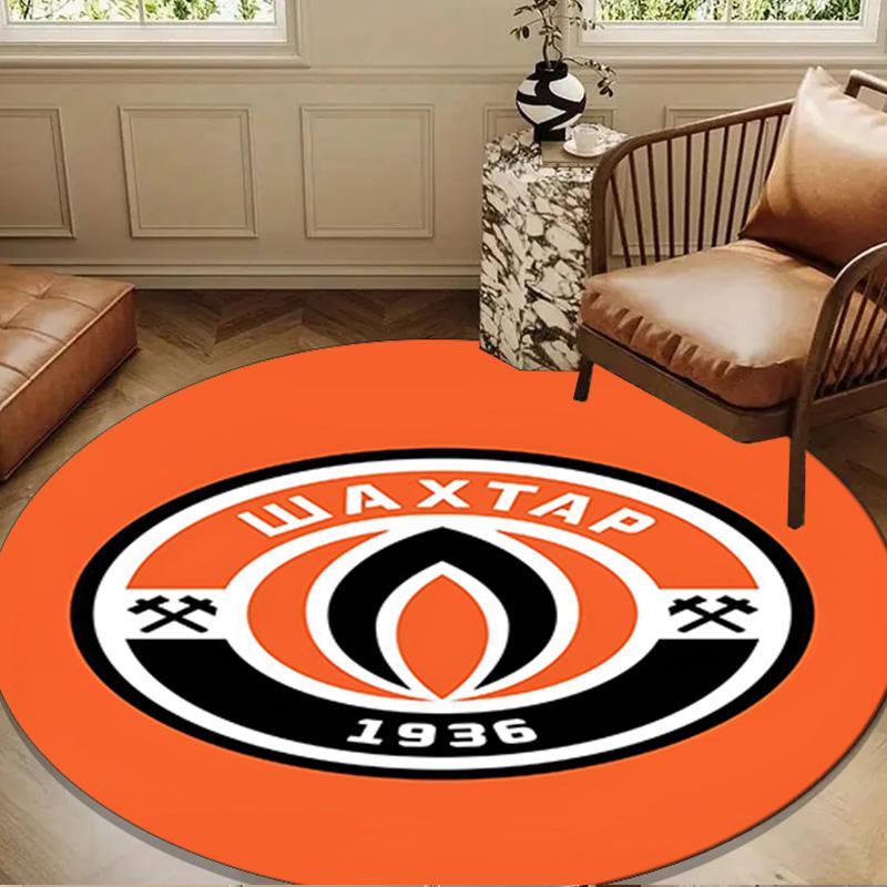 Shakhtar Donetsk Crest Design Round mat Home Decor, Chair rug For livingroom,Bedroom, doormat home decor Birthday Gift Christmas Gifts