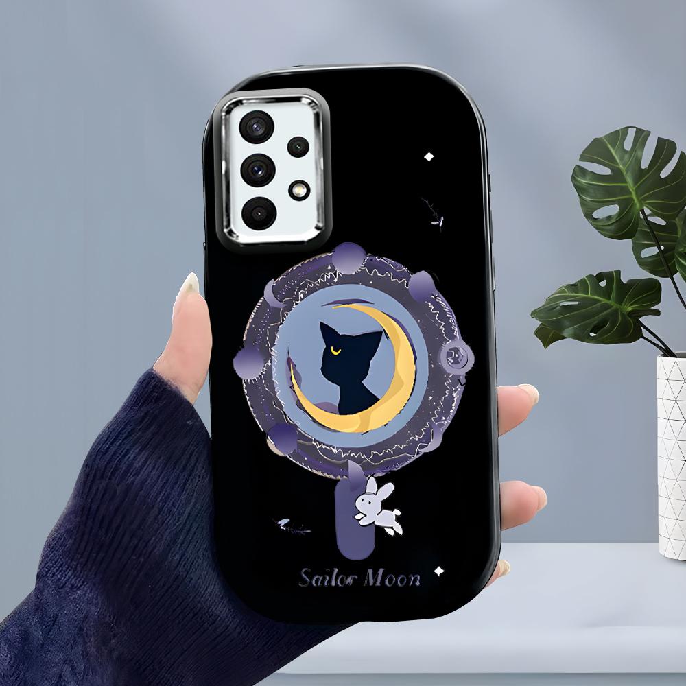 Милый чехол из жидкого силикона Sailor Moon для Samsung Galaxy S24 S23 S20 FE Plus Ultra Note 20 10 A51 A52 A54 A73, противоударный мягкий чехол