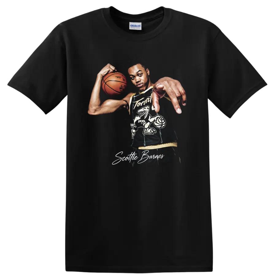 Scottie Barnes Basketball T Shirt Toronto Raptors Player Action Tee