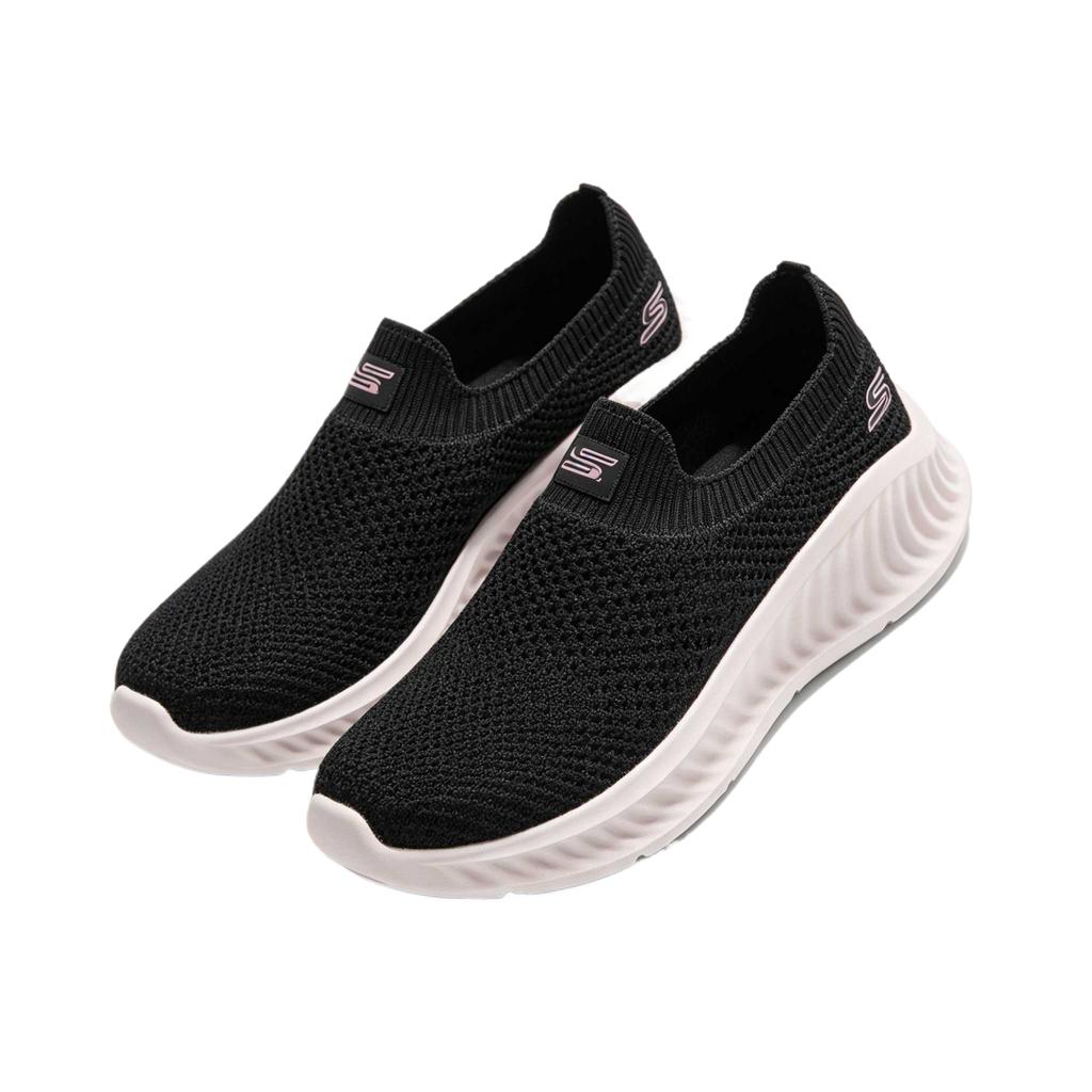 Skechers Go Walk Color Block Слипоны на низкой платформе с круглым носком Женские кроссовки 125657-BKMV