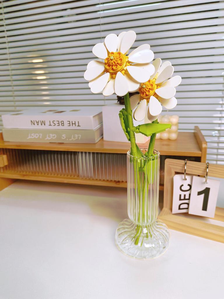 Букет из вечной розы и подсолнуха, конструктор, мини-кирпичики DIY для взрослых, невянущий подарок на День святого Валентина, годовщину, декор для дома