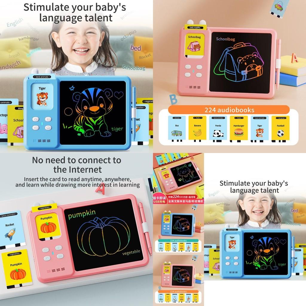 Интерактивный и образовательный детский обучающий планшет с перезаряжаемой батареей и функциями распознавания голоса для улучшения когнитивного развития