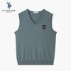 U.S. Polo Assn. Мужской вязаный жилет из чистой шерсти в стиле business casual
