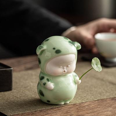 Креативные керамические мини-украшения бутик милые животные ручной работы домашние настольные украшения
