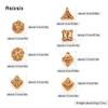 7 шт., металлические игральные кости с золотыми и красными листьями и цветами, набор полых металлических многогранных кубиков, подходит для ролевой игры, настольной игры, карточной игры