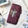 Fashion PU Leather Long Wallet Motivational Warrior Pattern Multi Card Holder Purse