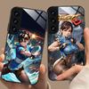 Чехол для телефона Street Fighter Chunli для Samsung Galaxy A56 55 54 53 52 51 36 35 34 23 16 15 5G Стеклянный Цветной Чехол Роскошный Красивый