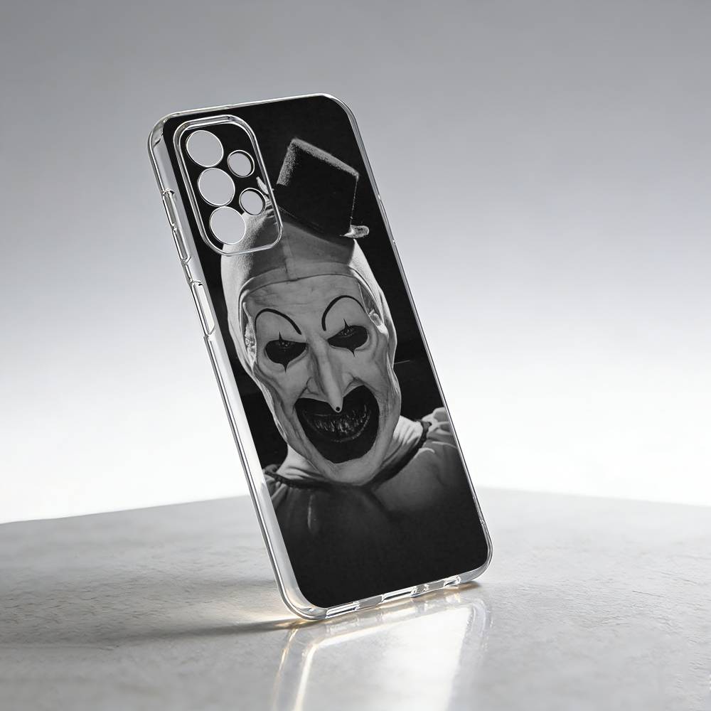Чехол для телефона Art the Clown horror T-Terrifier, прозрачный силиконовый, мягкий, для Samsung S25, S24, S21, S22, S23, S30, Ultra, S20, Plus, Fe