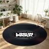 Linkin Park Printed Round Crystal Velvet Rug Soft Non Slip Floor Carpet For Bedroom Holiday Gift