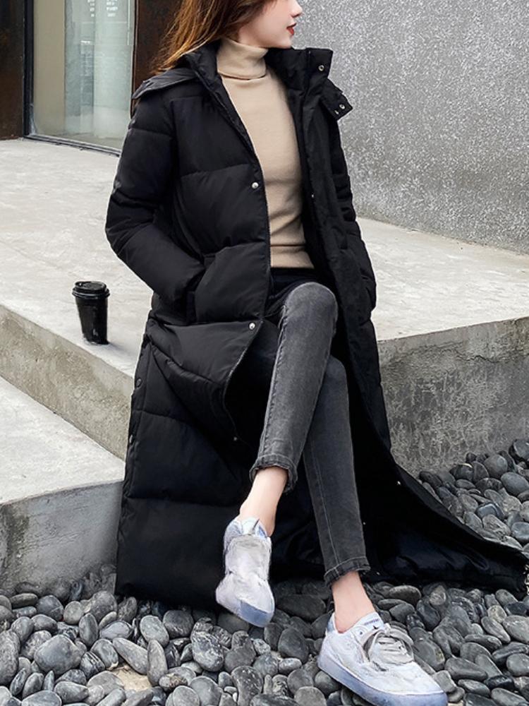 Women's Winter New Over The Knee Korean Version Coat, Long Down Cotton Jacket, Fashionable Women's Jacket