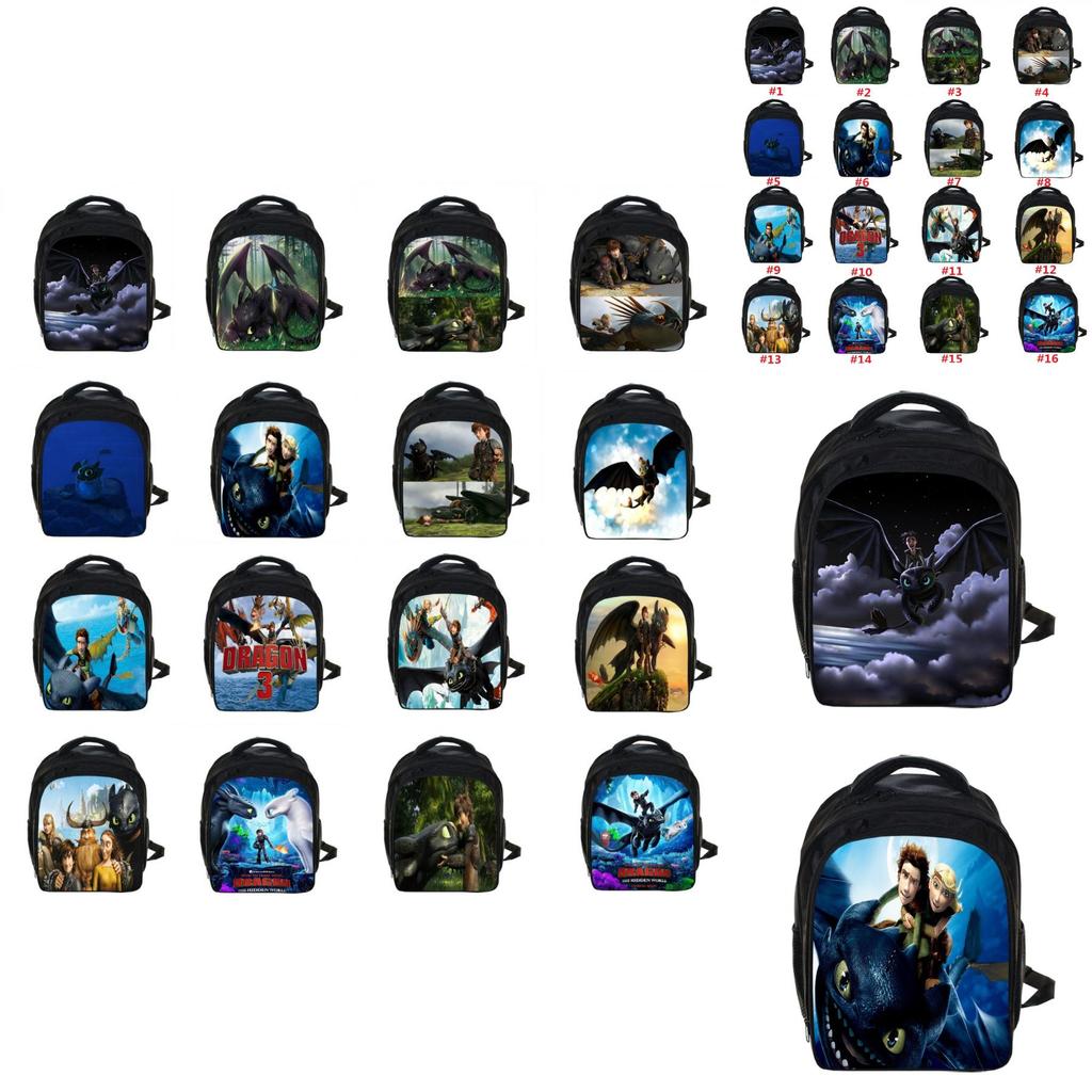 To How Train Your Dragon Kids Boys Backpack Schoolbag Rucksack Shoulder Bags